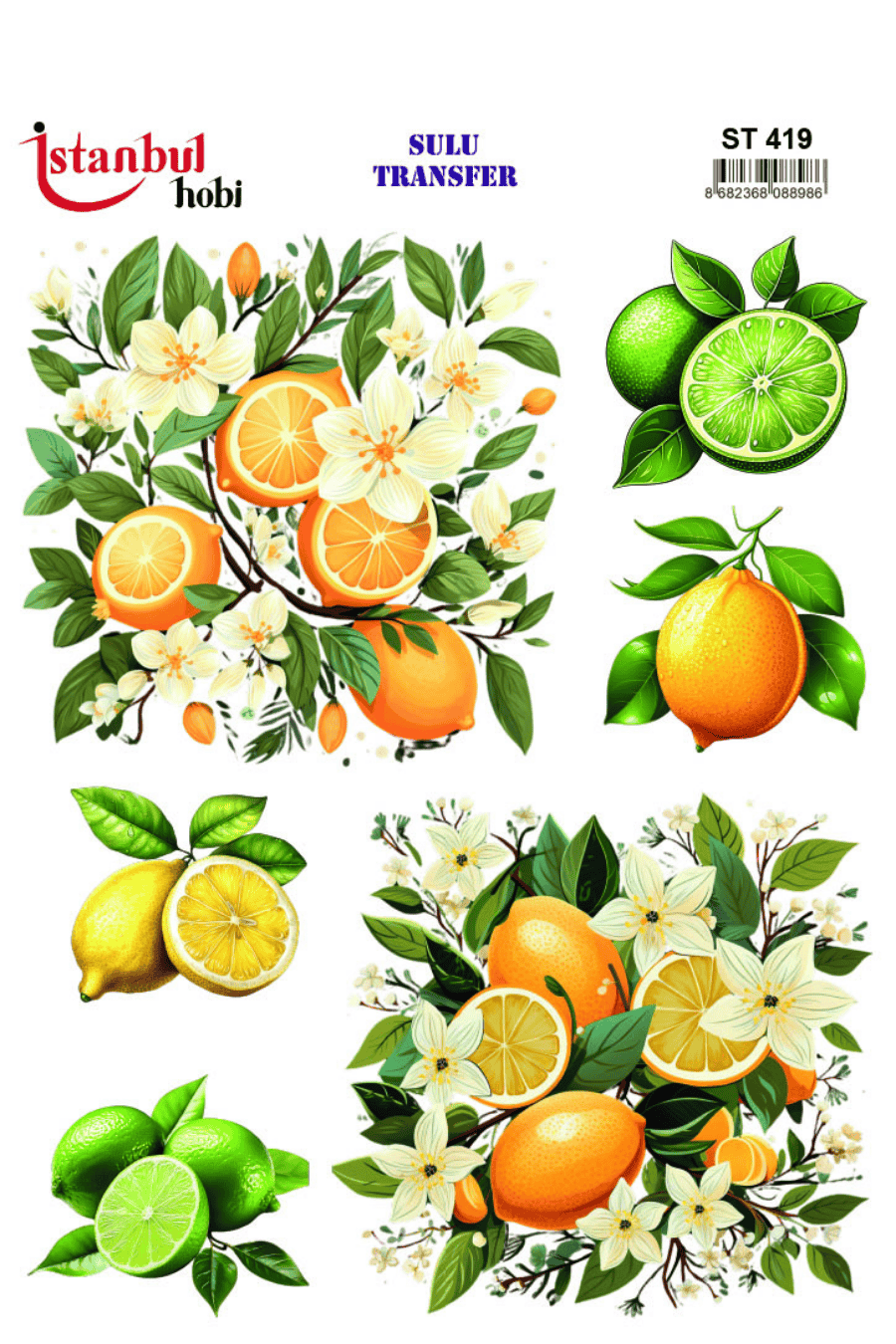 Sulu Transfer Limon Desen Seri ST419