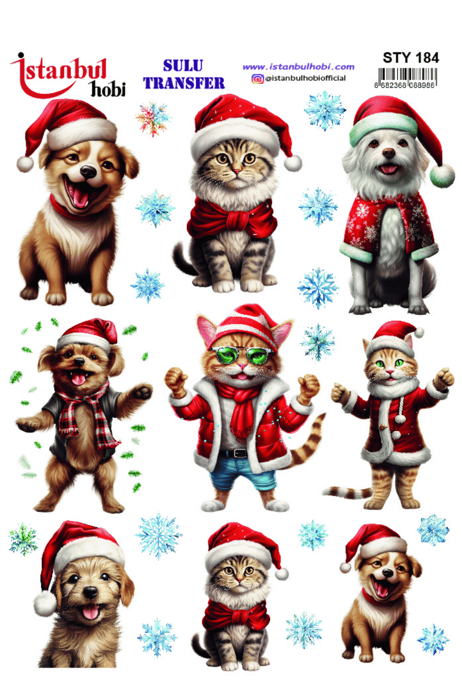 Sulu Transfer Yılbaşı Desen Seri STY184