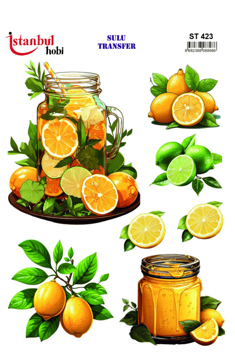 Sulu Transfer Limon Desen Seri ST423