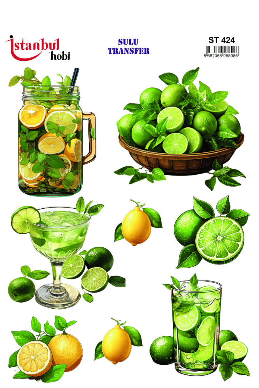 Sulu Transfer Limon Desen Seri ST424