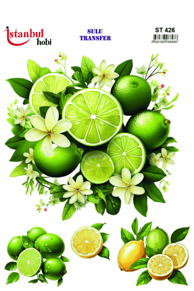 Sulu Transfer Limon Desen Seri ST426
