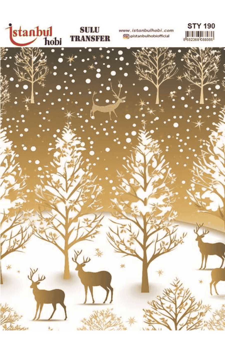 Sulu Transfer Yılbaşı Desen Seri STY190