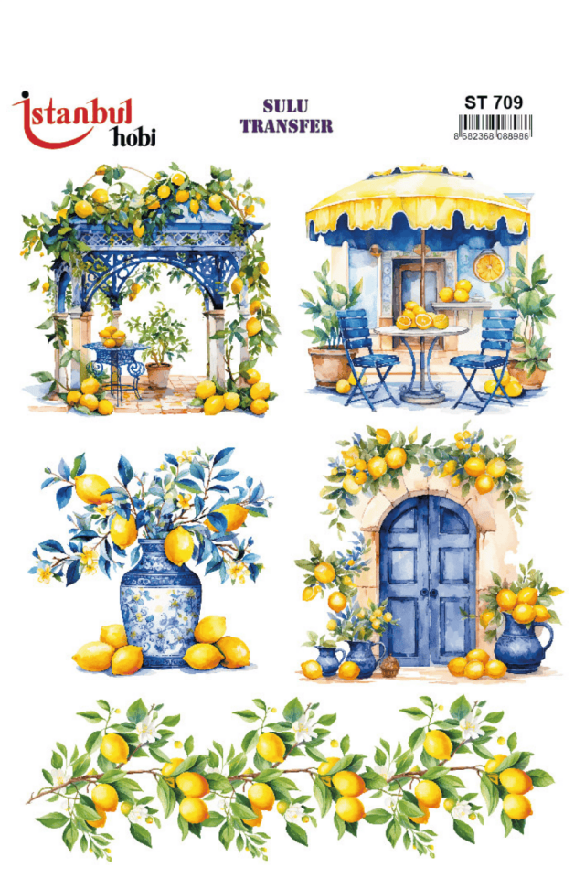 Sulu Transfer Limon Desen Seri ST709