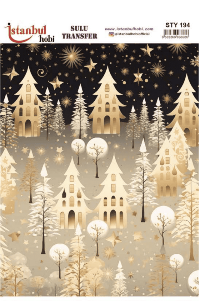 Sulu Transfer Yılbaşı Desen Seri STY194