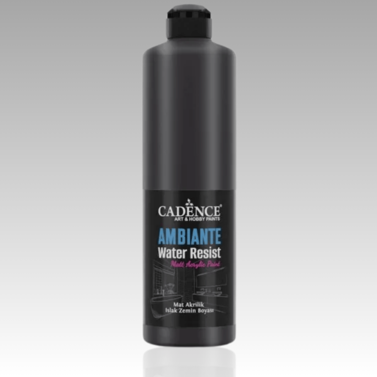 Siyah Metalik Ambiante Islak Zemin Boyası 500ml+20ml Katalizör AWM08