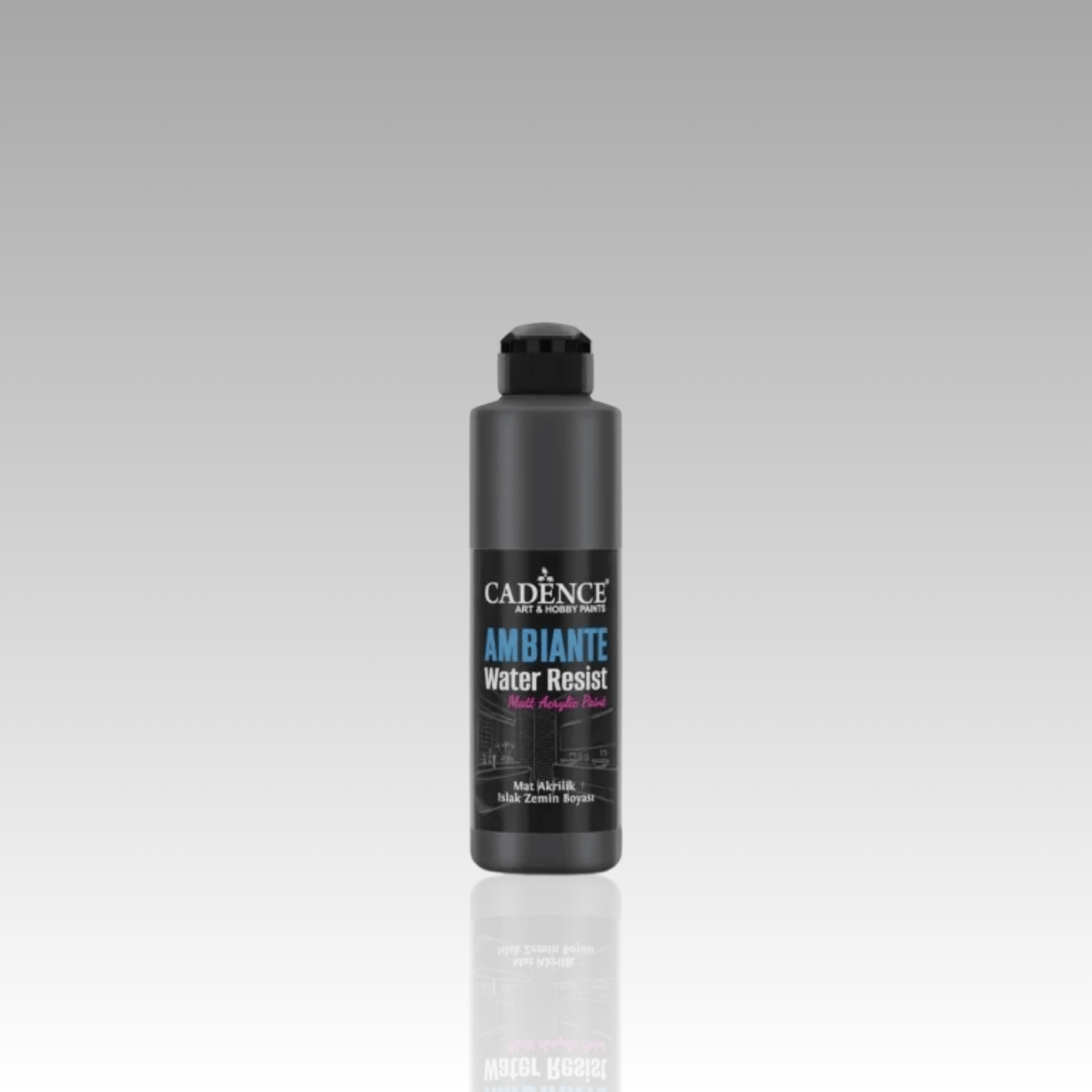 Siyah Metalik Ambiante Islak Zemin Boyası 250ml+10gr Katalizör AWM08