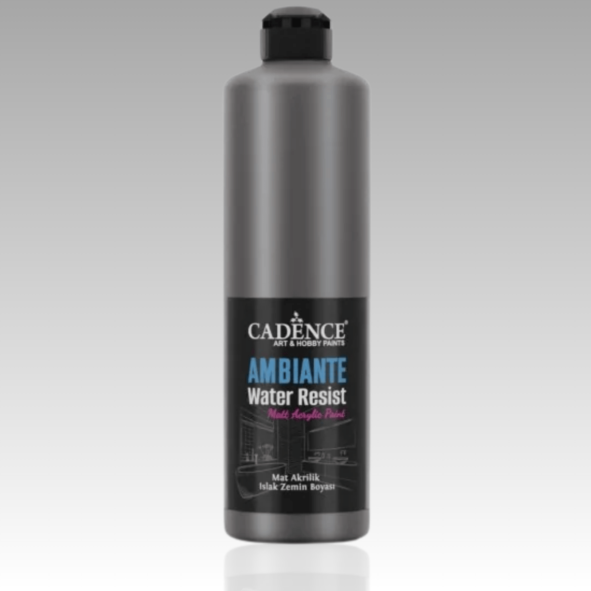 Antrasit Metalik Ambiante Islak Zemin Boyası 500ml+20ml Katalizör AWM07