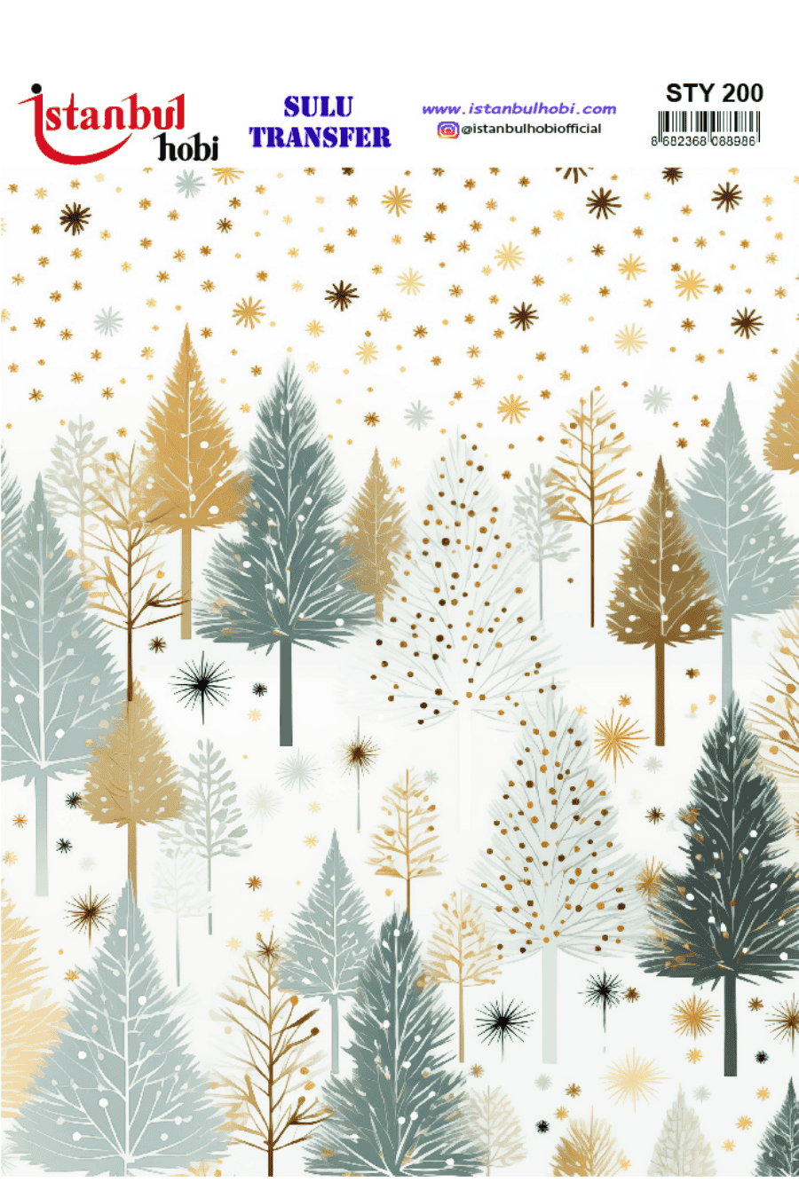 Sulu Transfer Yılbaşı Desen Seri STY200