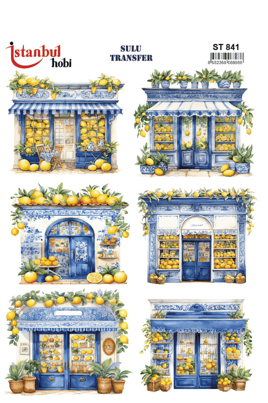 Sulu Transfer Limon Desen Seri ST841