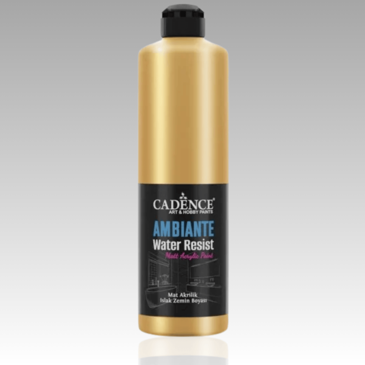 Altın Metalik Ambiante Islak Zemin Boyası 500ml+20ml Katalizör AWM03