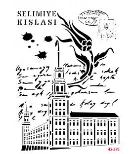 Selimiye Kışlası Model A4 Stencil Şablon AS591