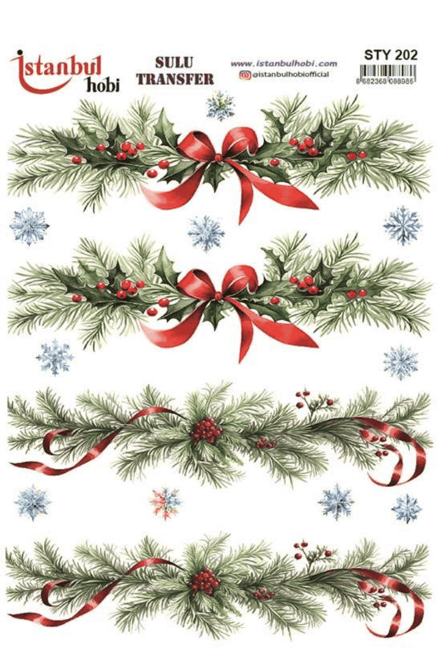 Sulu Transfer Yılbaşı Desen Seri STY202
