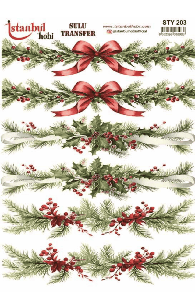 Sulu Transfer Yılbaşı Desen Seri STY203