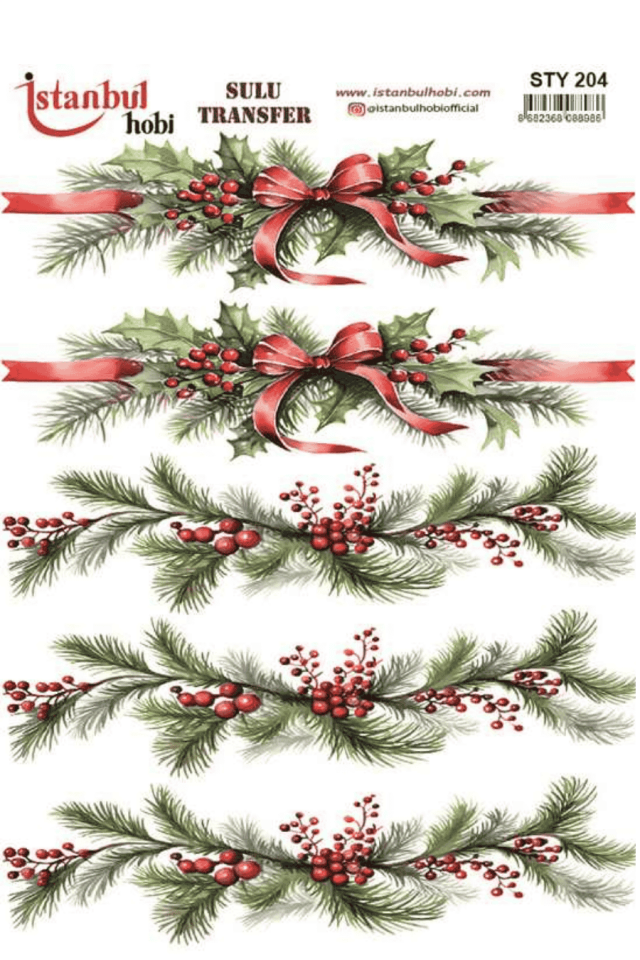 Sulu Transfer Yılbaşı Desen Seri STY204