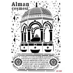 Alman Çeşmesi Model A4 Stencil Şablon AS588