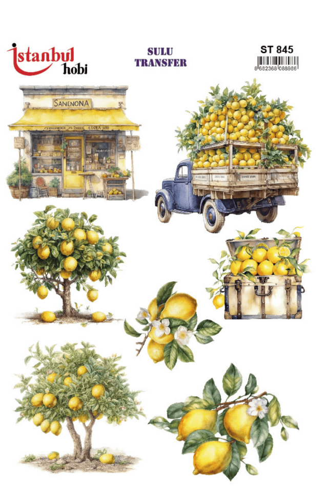 Sulu Transfer Limon Desen Seri ST845