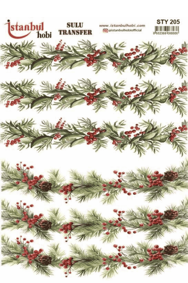 Sulu Transfer Yılbaşı Desen Seri STY205