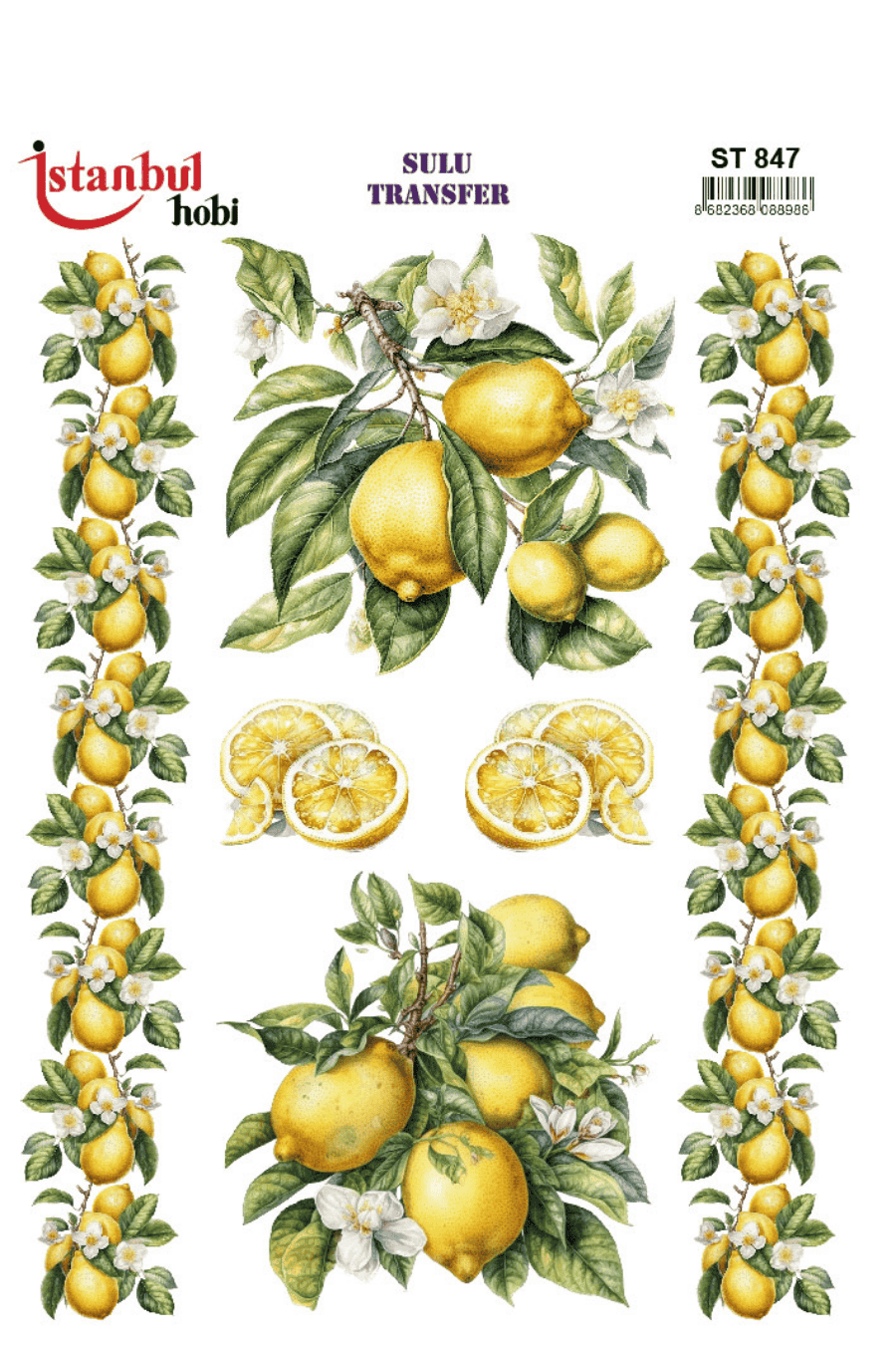 Sulu Transfer Limon Desen Seri ST847