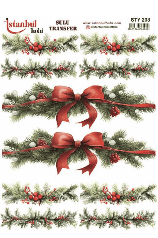 Sulu Transfer Yılbaşı Desen Seri STY208