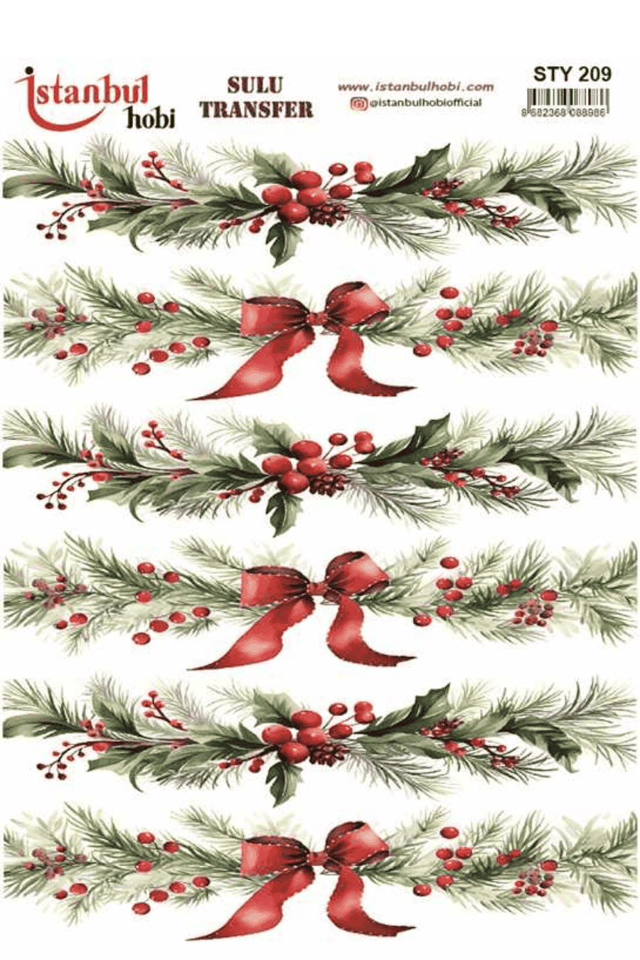 Sulu Transfer Yılbaşı Desen Seri STY209