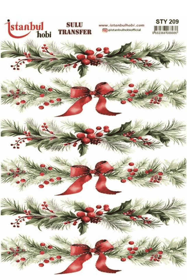 Sulu Transfer Yılbaşı Desen Seri STY209