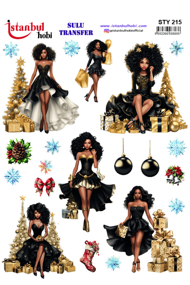 Sulu Transfer Yılbaşı Desen Seri STY215
