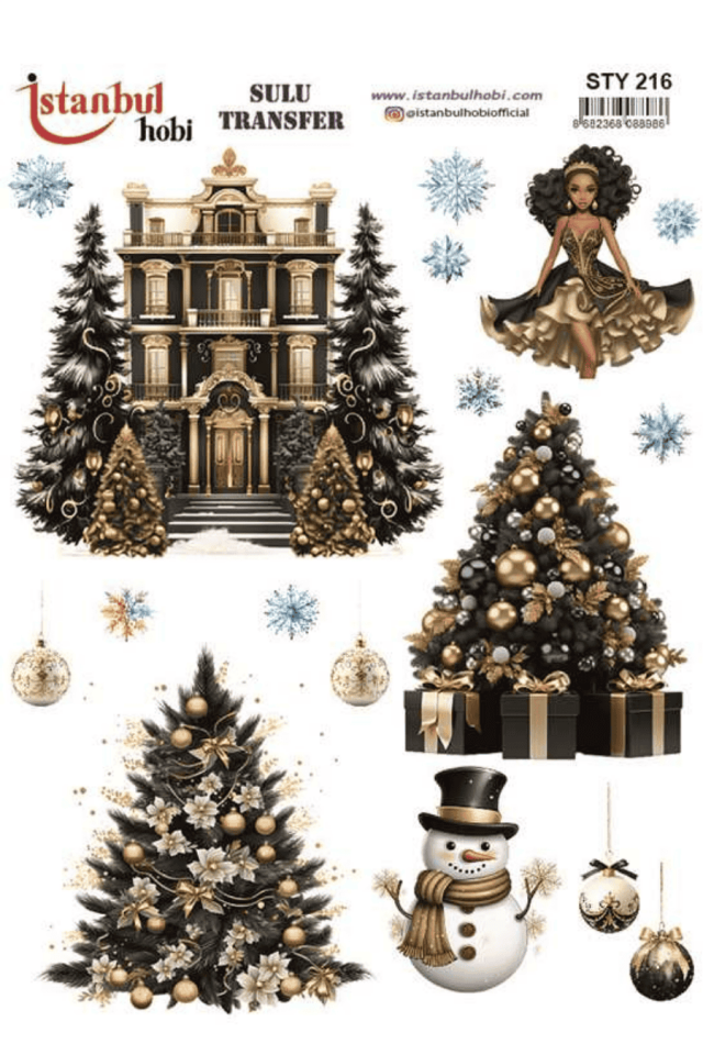 Sulu Transfer Yılbaşı Desen Seri STY216