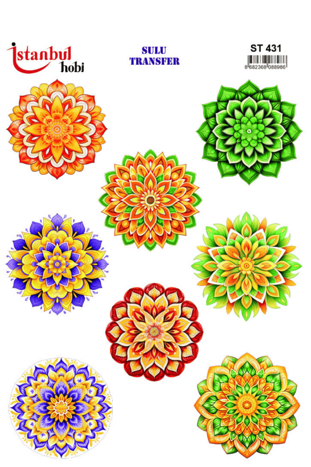 Sulu Transfer Mandala Çini ve Türk Motifleri Seri ST431