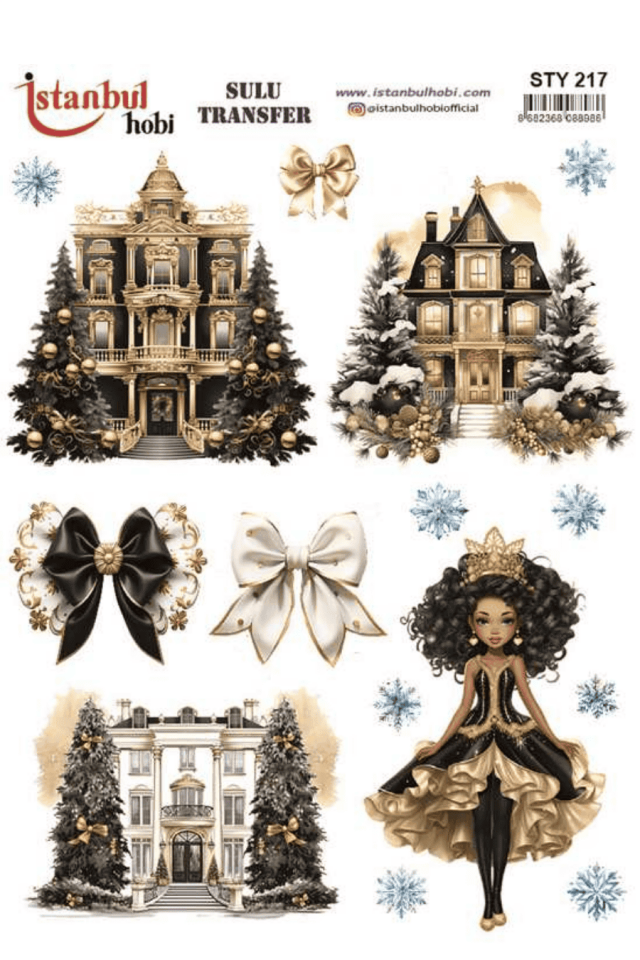 Sulu Transfer Yılbaşı Desen Seri STY217