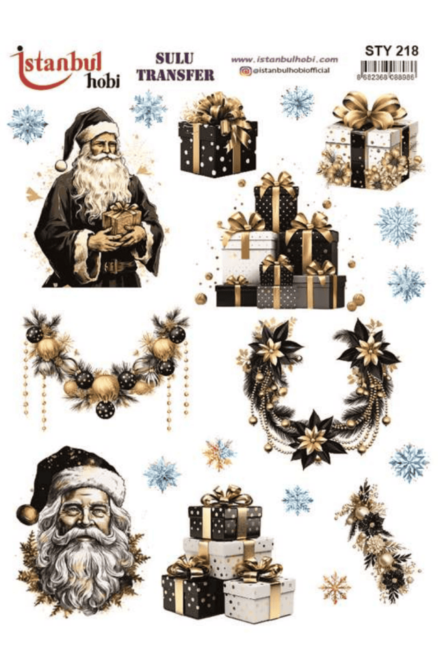 Sulu Transfer Yılbaşı Desen Seri STY218