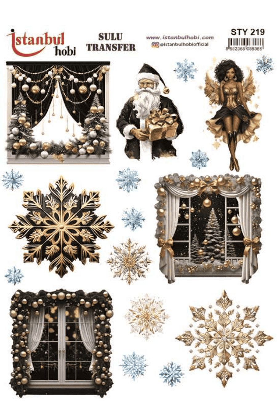 Sulu Transfer Yılbaşı Desen Seri STY219