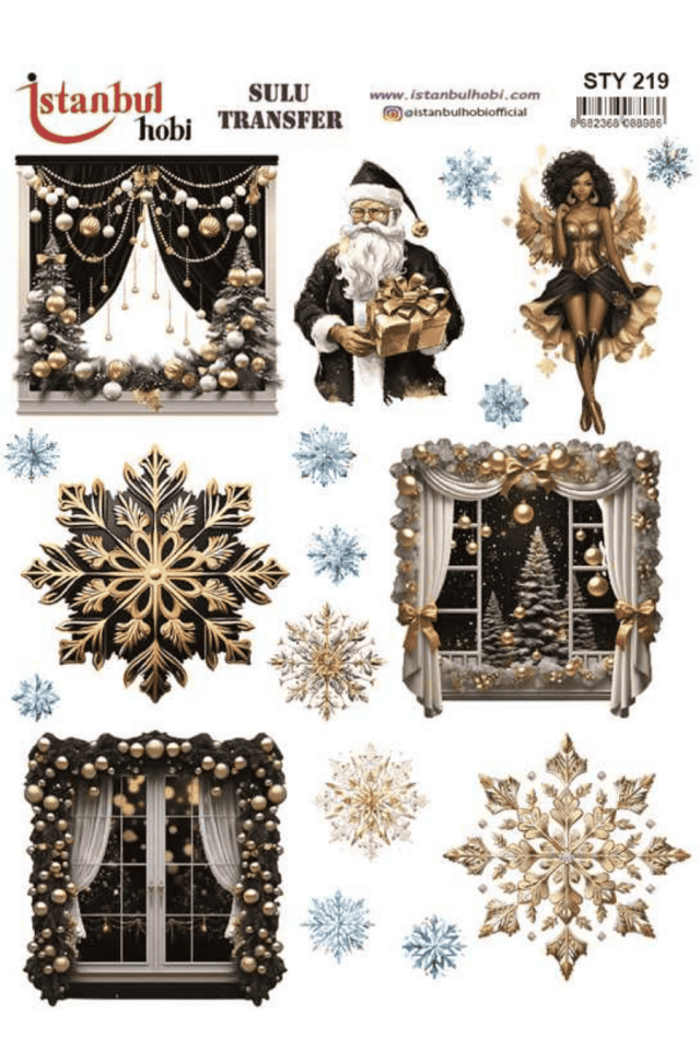 Sulu Transfer Yılbaşı Desen Seri STY219