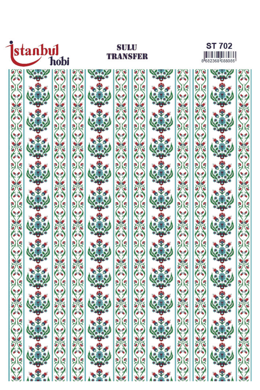 Sulu Transfer Mandala Çini ve Türk Motifleri Seri ST702