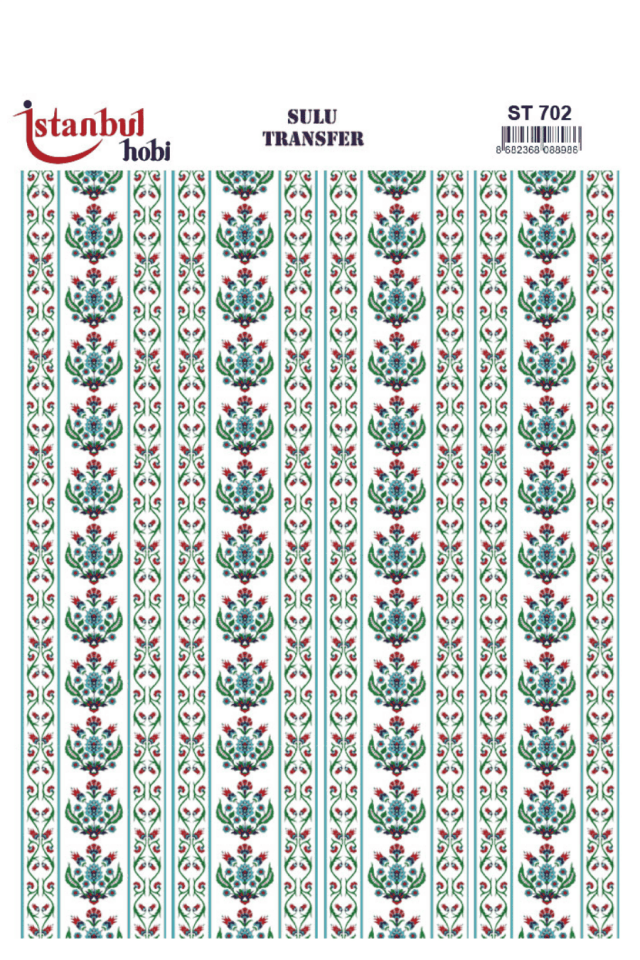 Sulu Transfer Mandala Çini ve Türk Motifleri Seri ST702