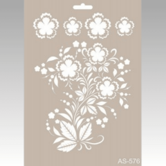 Çiçek Model A4 Stencil Şablon AS576