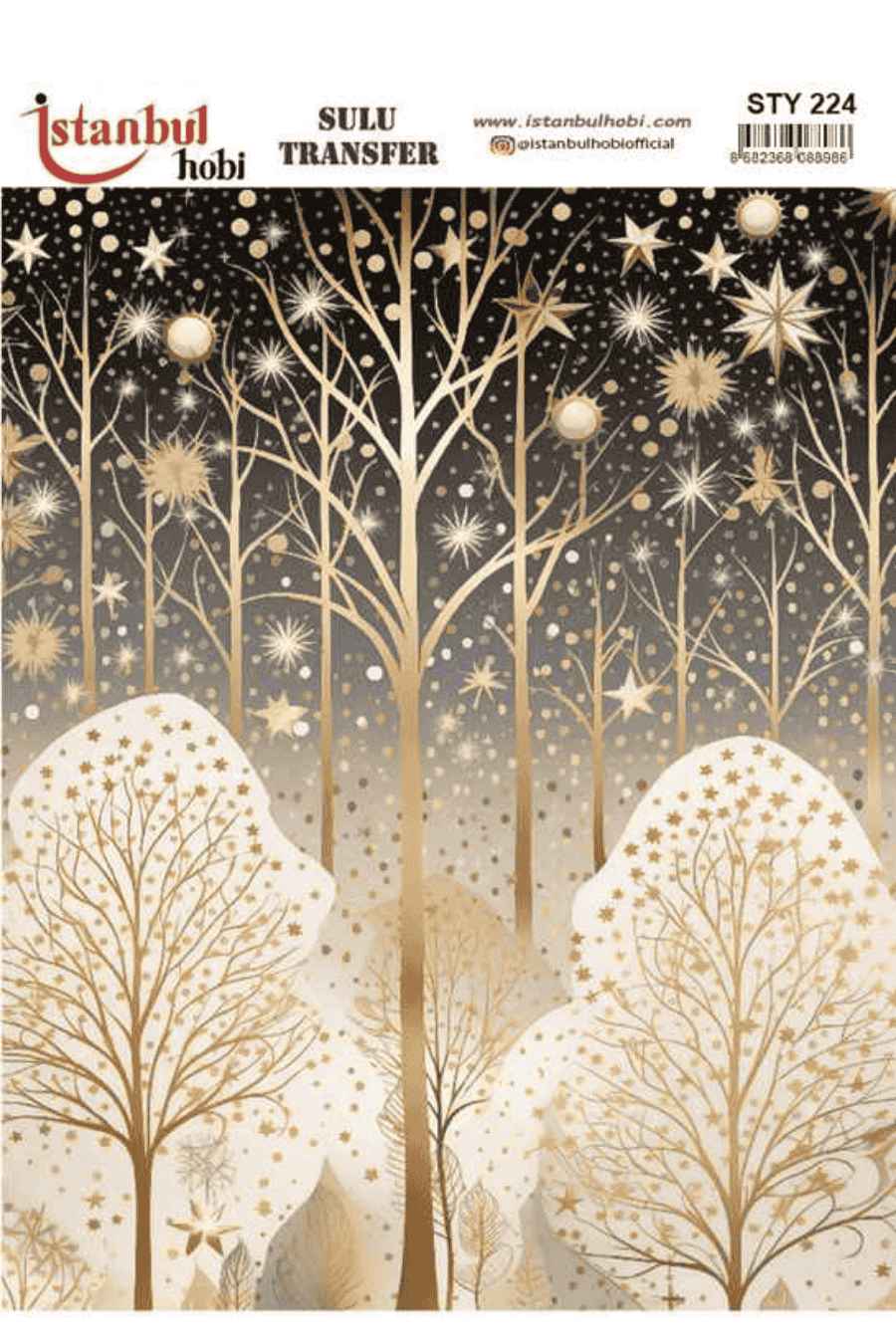 Sulu Transfer Yılbaşı Desen Seri STY224