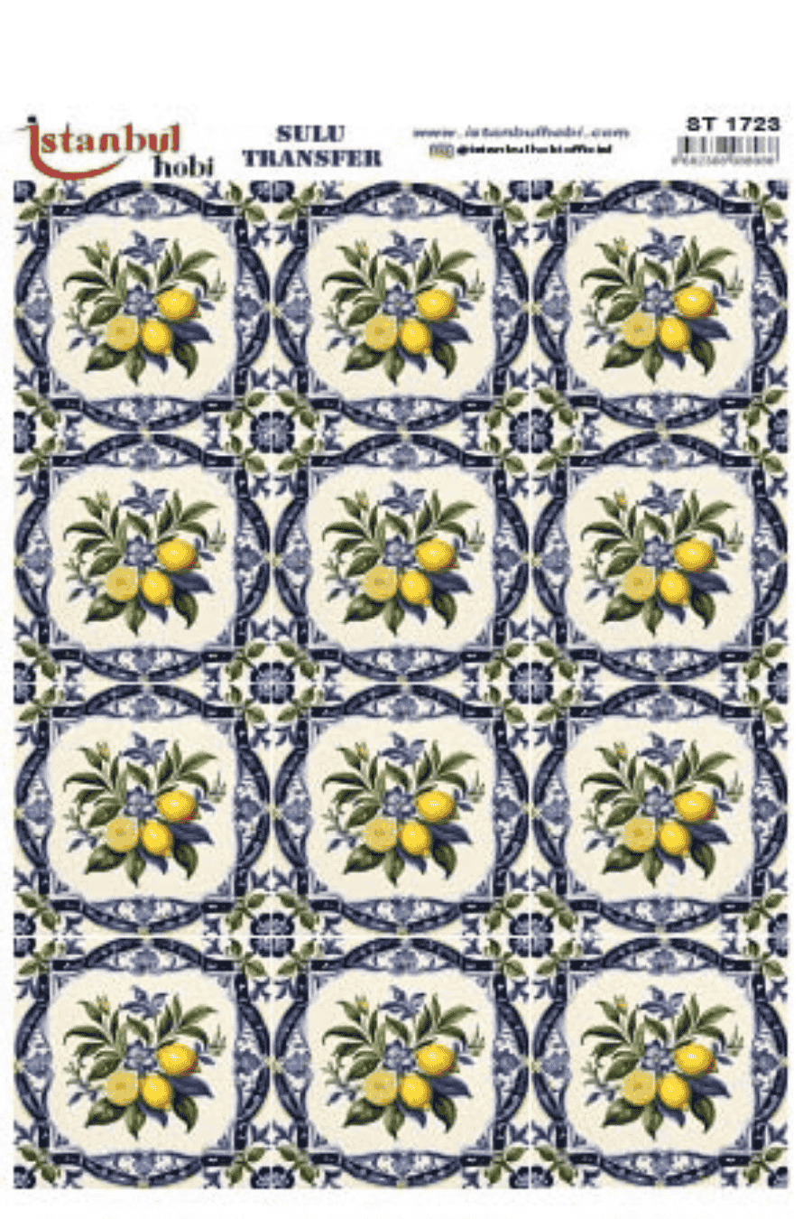 Sulu Transfer Mandala Çini ve Türk Motifleri Seri ST1723