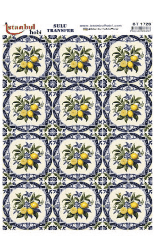 Sulu Transfer Mandala Çini ve Türk Motifleri Seri ST1723