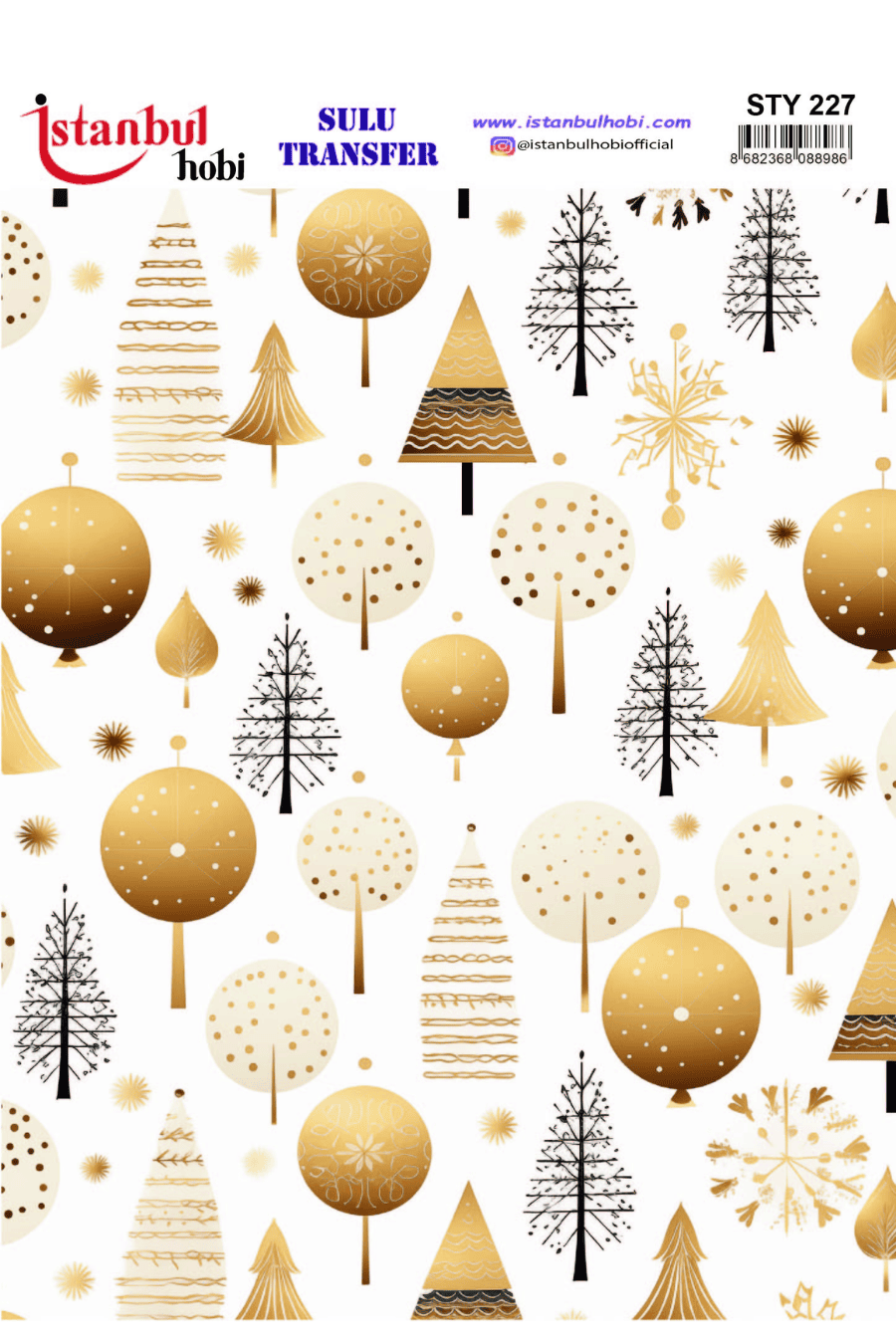 Sulu Transfer Yılbaşı Desen Seri STY227