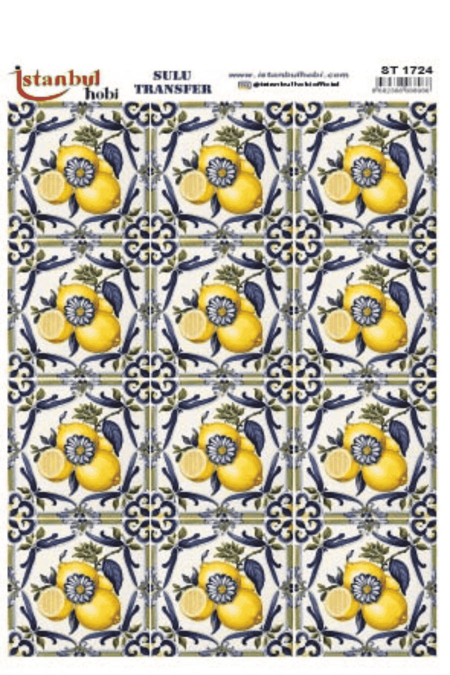 Sulu Transfer Mandala Çini ve Türk Motifleri Seri ST1724
