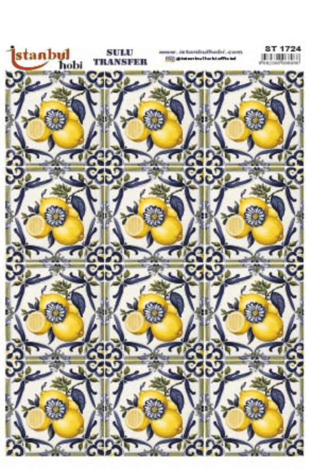 Sulu Transfer Mandala Çini ve Türk Motifleri Seri ST1724