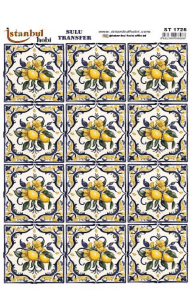 Sulu Transfer Mandala Çini ve Türk Motifleri Seri ST1725