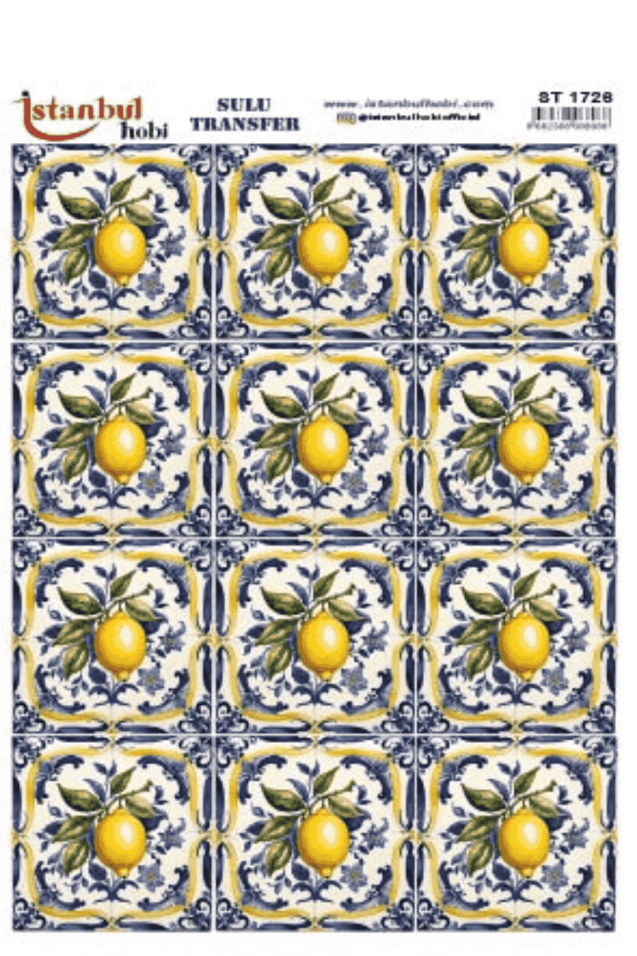 Sulu Transfer Mandala Çini ve Türk Motifleri Seri ST1726