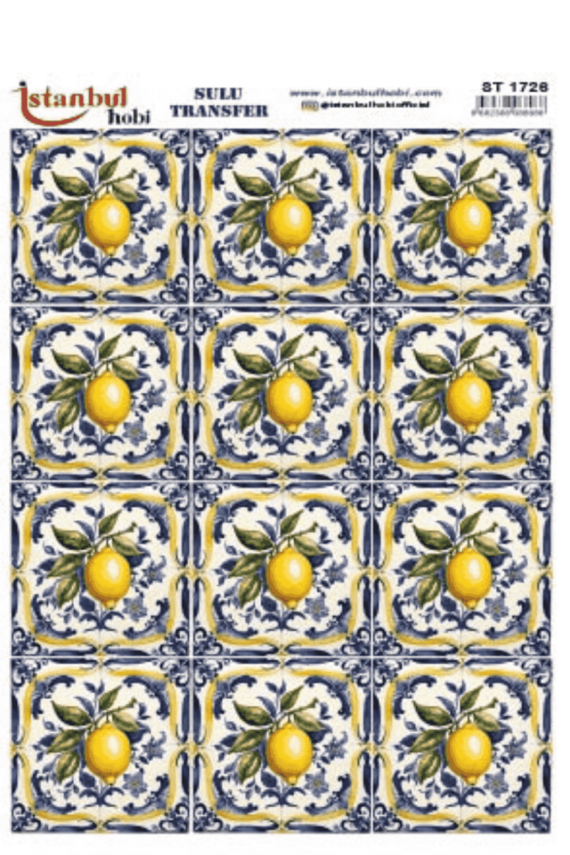 Sulu Transfer Mandala Çini ve Türk Motifleri Seri ST1726