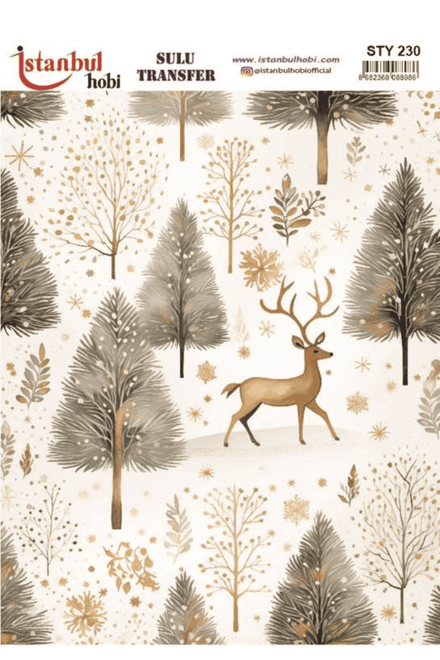 Sulu Transfer Yılbaşı Desen Seri STY230