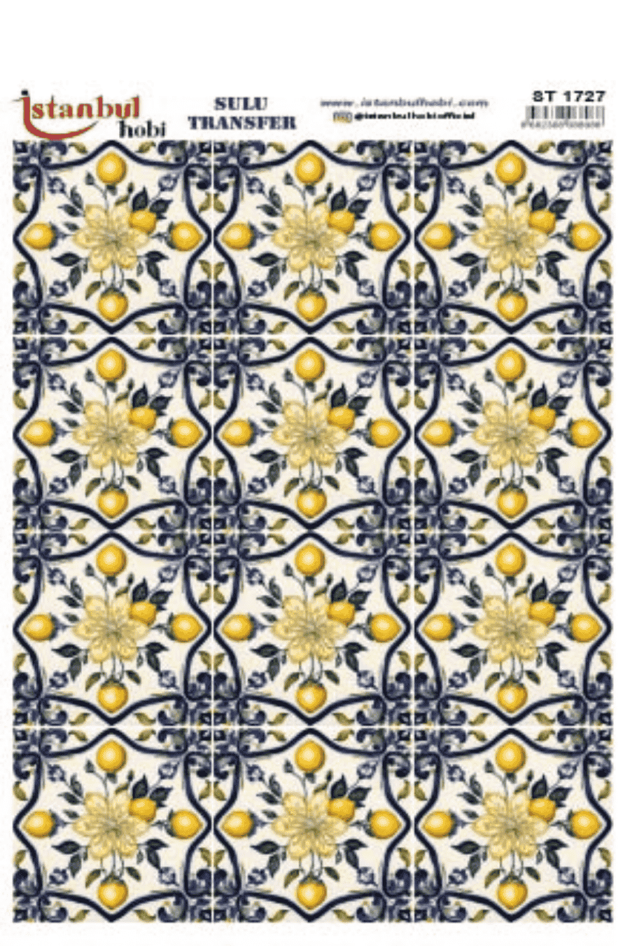 Sulu Transfer Mandala Çini ve Türk Motifleri Seri ST1727