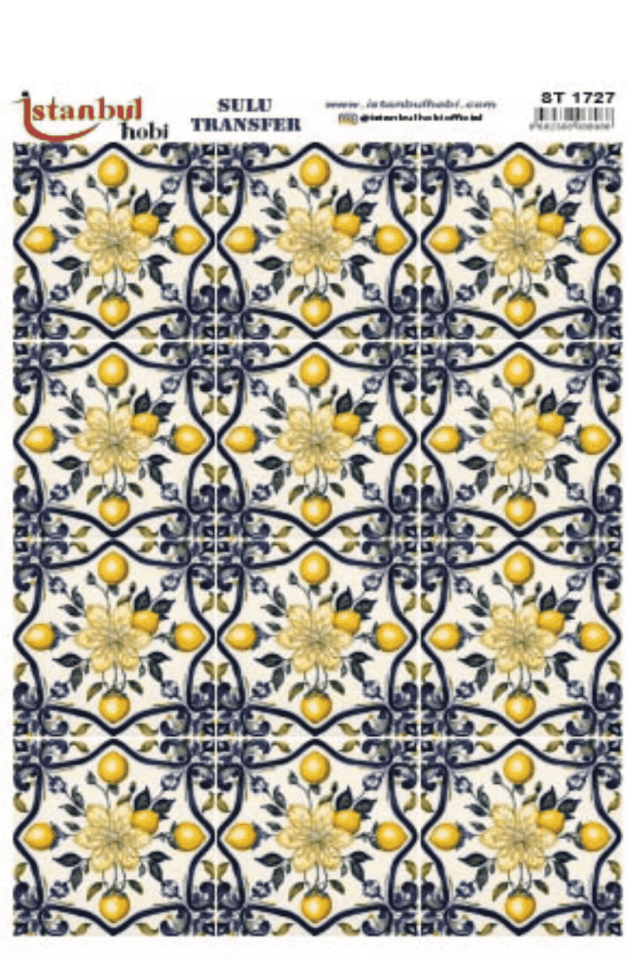 Sulu Transfer Mandala Çini ve Türk Motifleri Seri ST1727