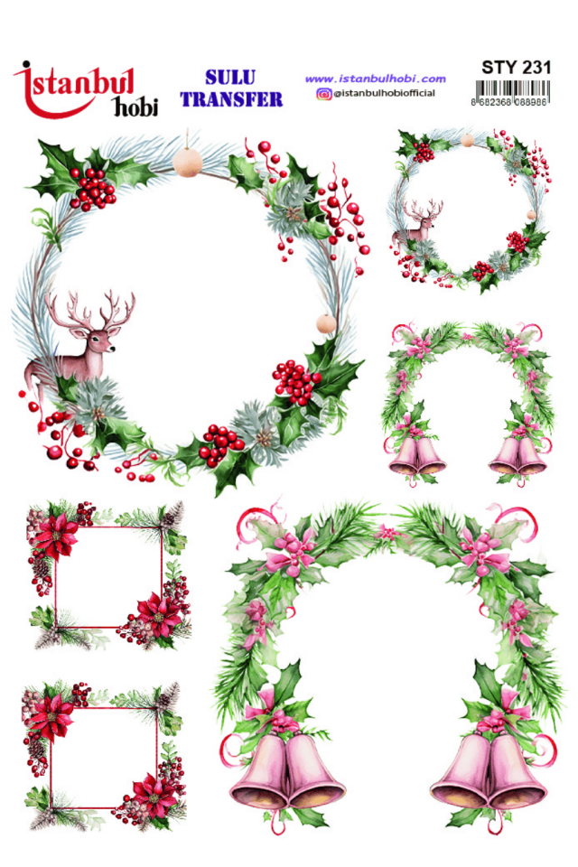 Sulu Transfer Yılbaşı Desen Seri STY231