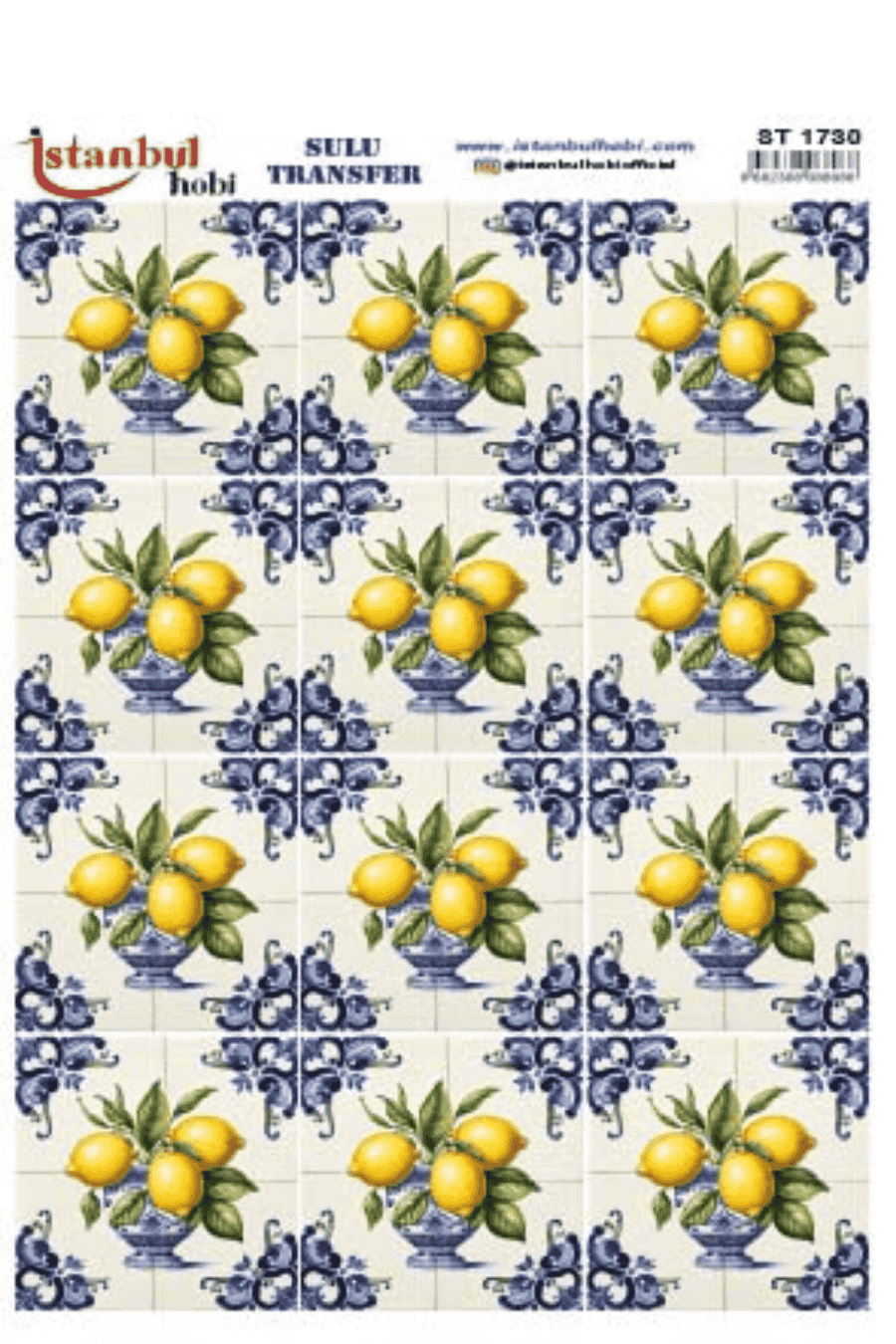 Sulu Transfer Mandala Çini ve Türk Motifleri Seri ST1730