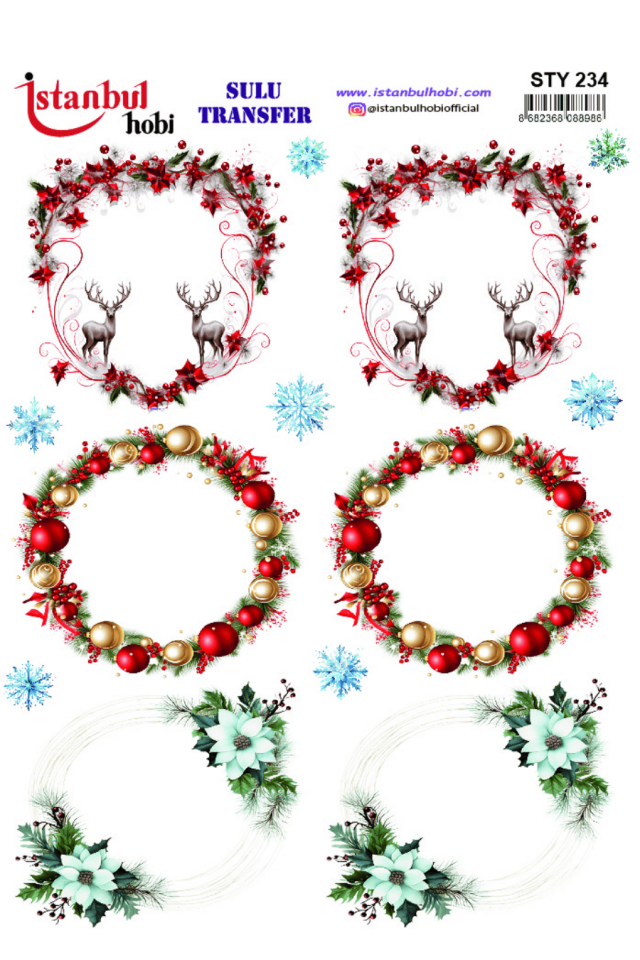 Sulu Transfer Yılbaşı Desen Seri STY234